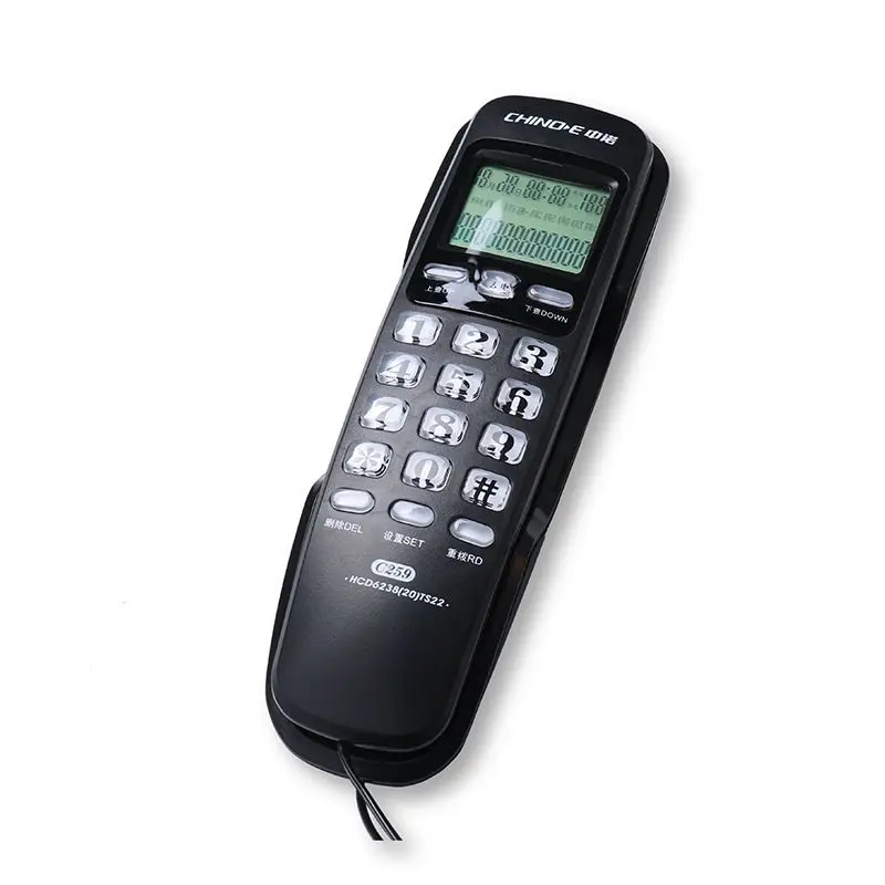 Mini-Telephone Landline Phone DTMF/FSK Home Office Hotel Incoming Caller ID LCD Display Home Desktop Wall-mounted Phone