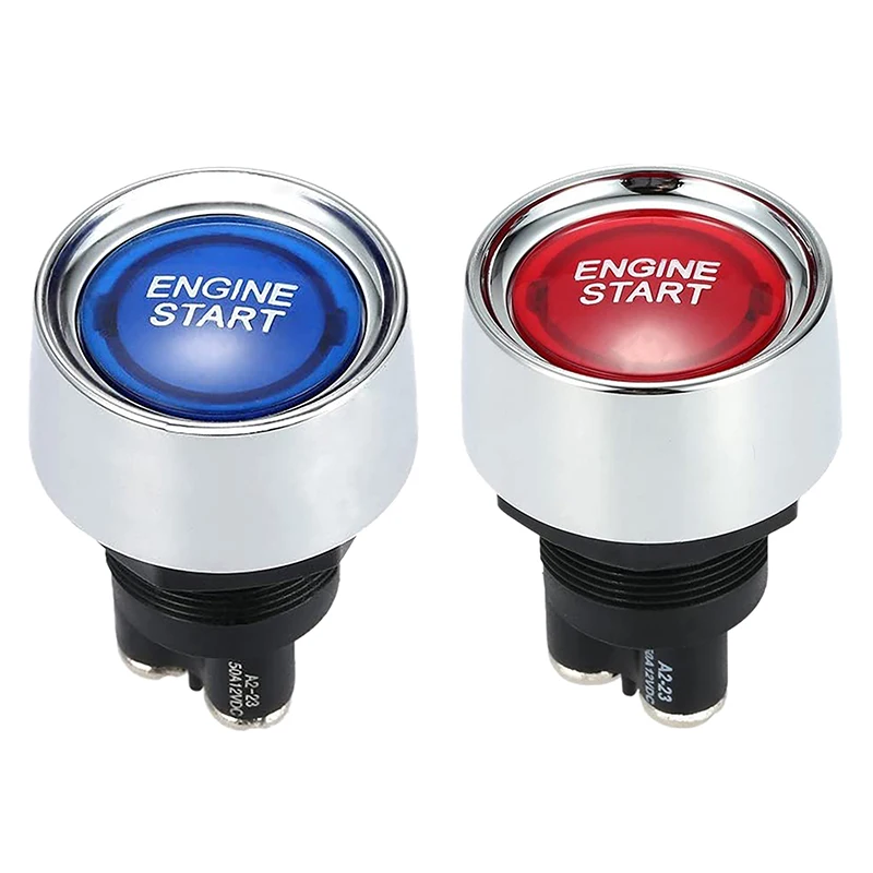 Engine Button Car DC 12V 24V Car Start Engine Button Light Switch Button Start Ignition Switch for Racing