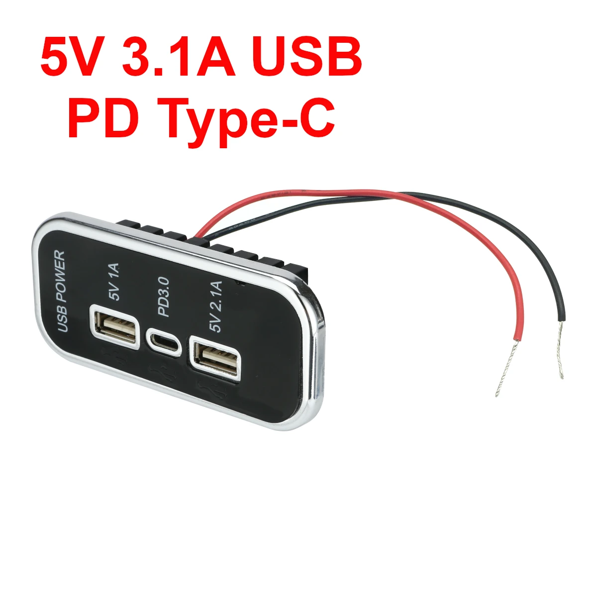 3 portas 18w pd tipo-c 2.1a 1a usb tomada de carregador de carro 12v 24v para motocicleta auto caminhão atv barco rv ônibus adaptador de alimentação tomada
