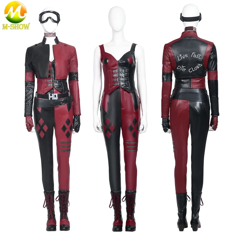 

Movie Cosplay Suicide Season 2 Harley Costume Joker Girl Outfit Full Set Halloween Fancy Suit for Adult Women Any Size