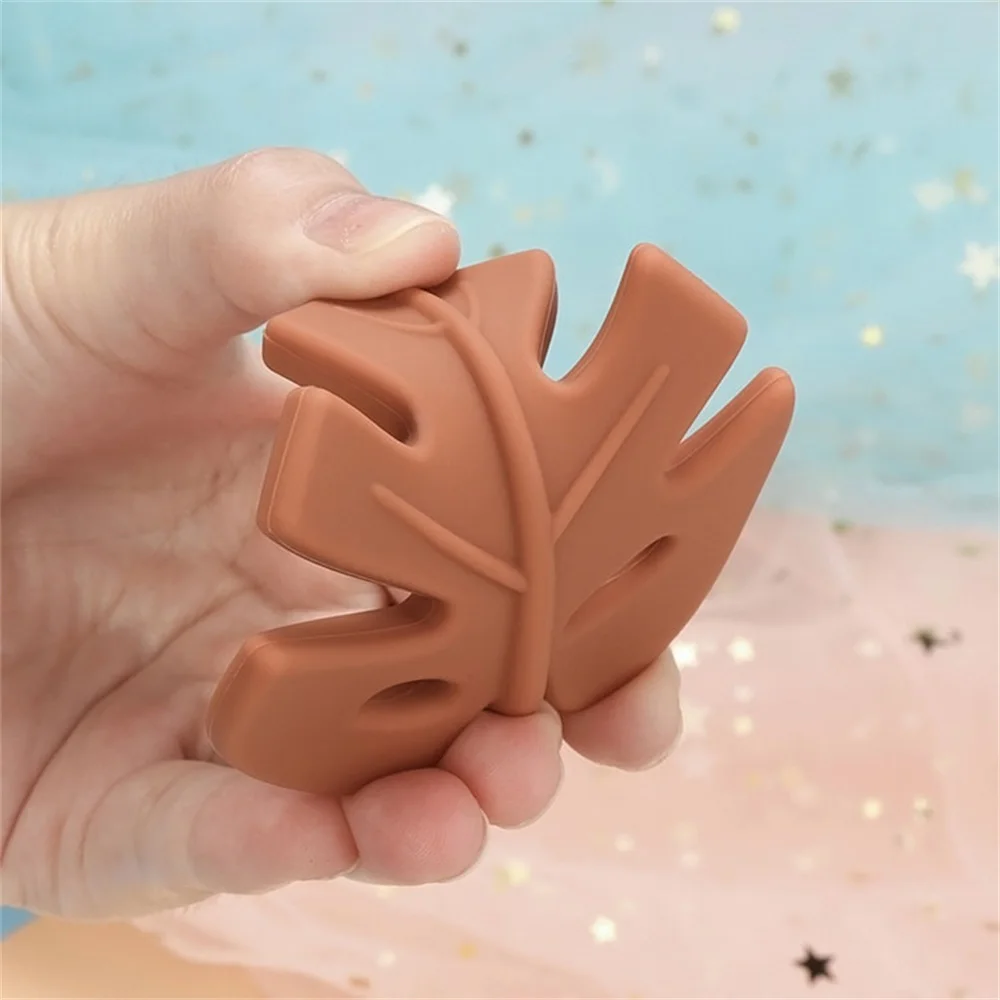 10pc Baby Tree Leaf Silicone Teether Newborn Molar Soother Infant Teething Chewing Child Toy Shower Gifts for kids