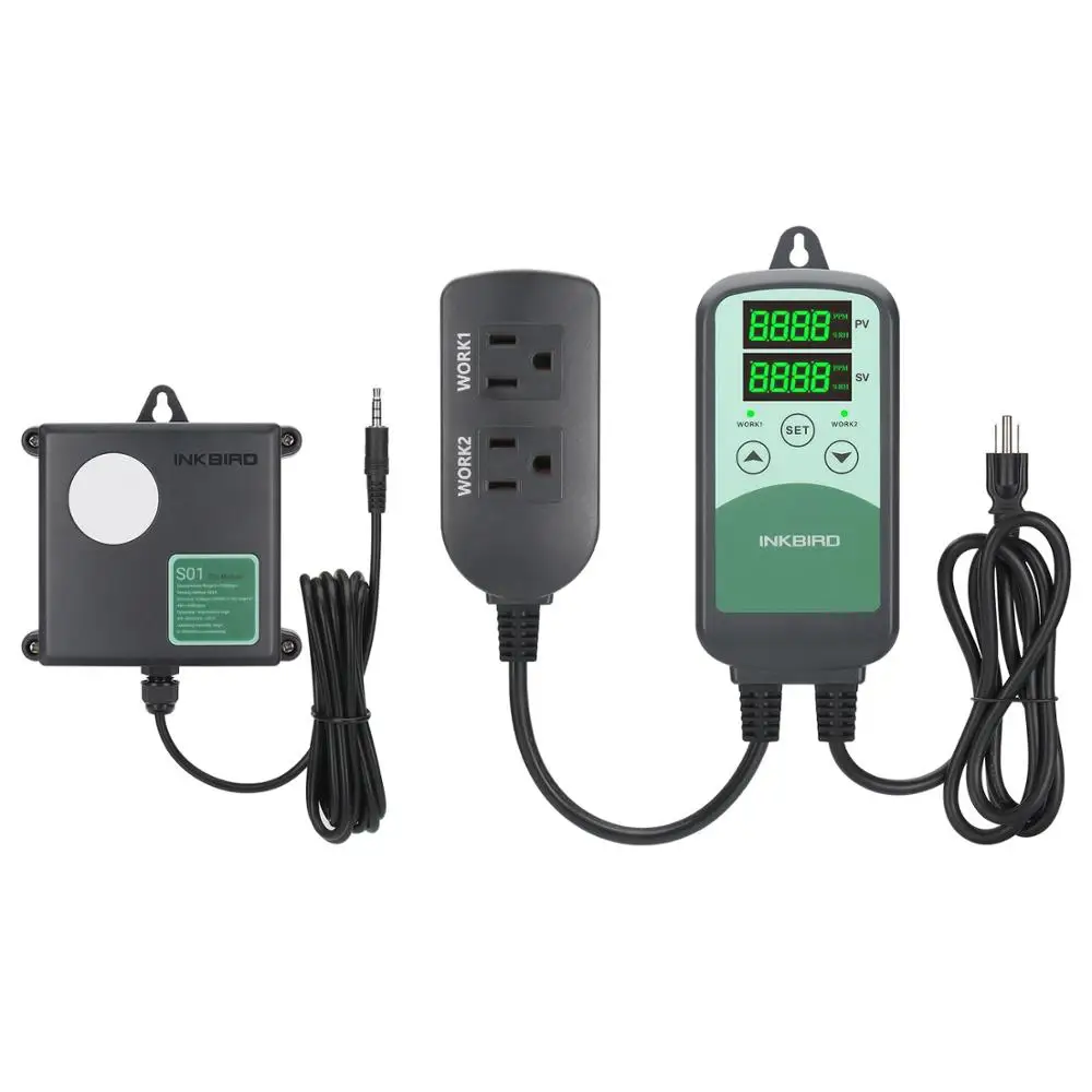 Inkbird ICC-500T Digitale CO2 Controller Programmeerbare CO2 Controller & Monitor Voor Agrarische Vee Industrieën Ventilatie