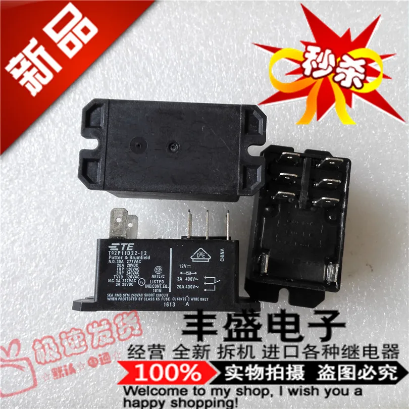 Free shipping  T92P11D22-12 30AT92P11D22-12-12VDC  10PCS   Please note clearly the model