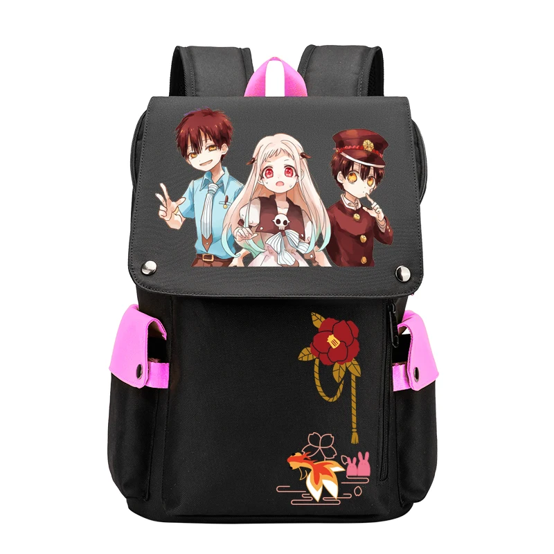 Toaleta hanako-kun duży plecak podróżny Anime szkolne torby chłopcy nastoletni chłopcy Bookbag Oxford USB ładowanie plecak na laptopa