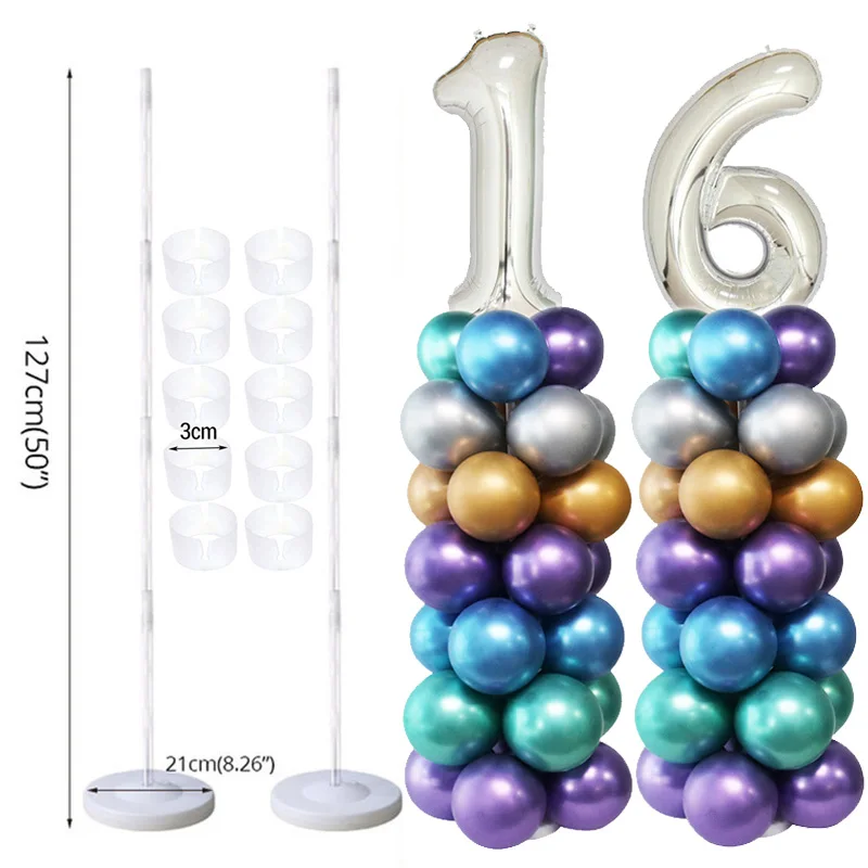 

1/2Set Adult Birthday Party Balloons Stand Balloon Holder Column Wedding Party Decoration Baloon Stick Baby Shower Ballon Supply