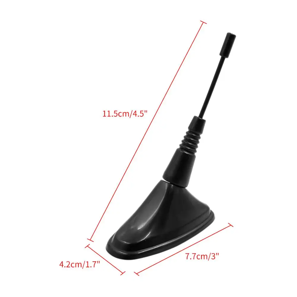 UXCELL Black 9-17cm Length Universal Self Adhesive Base Decorative Antenna Aerial for SUV Car
