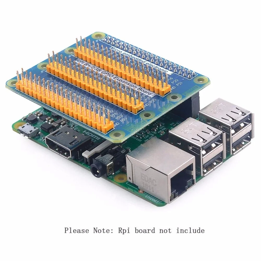 التوت بي GPIO توسيع لوحة تمديد صف واحد ليكون ثلاثة صفوف GPIO لتوت العليق Pi 3 Pi 2 Pi نموذج B +