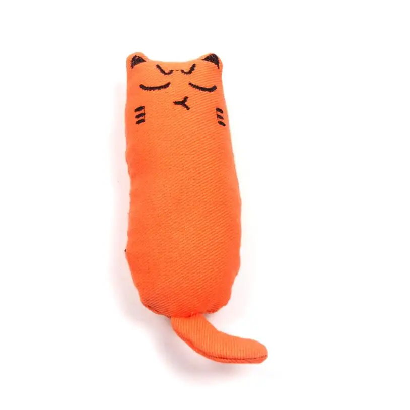 Cat Catnip Toys Teeth Grinding Stuffing Cotton Mint Funny Interactive Plush Kitten Chewing Vocal Toy Claws Thumb Bite Cat