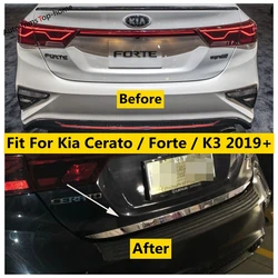 Rear Trunk Tailgate Bottom Lid Strip Cover Trim For Kia Cerato / Forte / K3 2019 - 2022 Stainless Steel Decoration Accessories