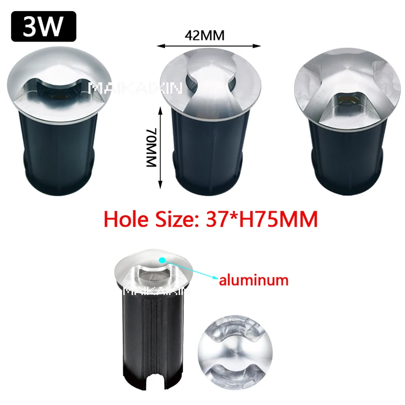 Waterproof Led Light Garden Underground 3W 5W IP68 Outdoor Deck Sidewalk Path Spot Recessed Landscape Lamp 110V220V DC12V24V