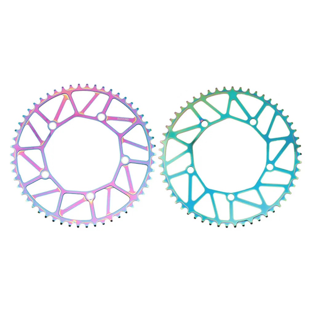 Litepro Folding Bicycle Tooth Chainring Positive Negative Tooth 46/48/50/52/56/58T Chainwheel BMX Bike Colorful Crankset 130BCD