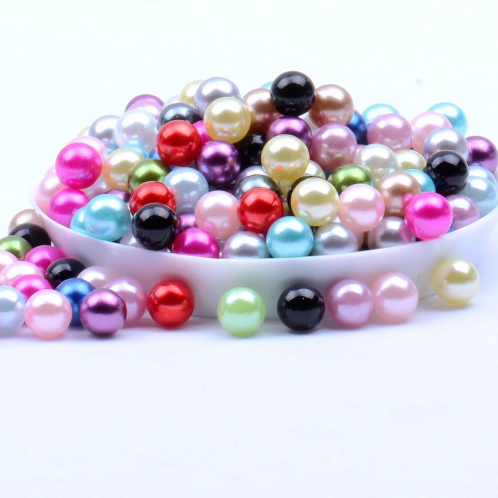 

No Hole 8mm 1000pcs Many Colors To Choose No Hole Round Pearls Imitation Pearls Craft Art Beads Nail Art Decorate DIY