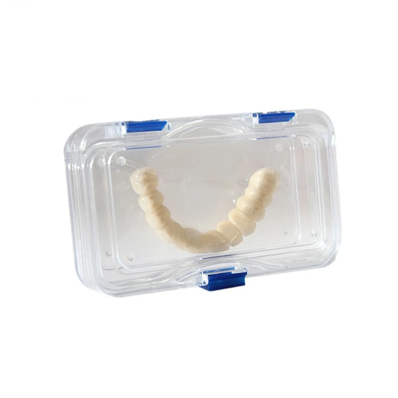 10pcs Custom LOGO Orthodontic Braces Case Plastic Orthodontic Denture Invisible Storage Box Aligner Tray Retainer Box with Film