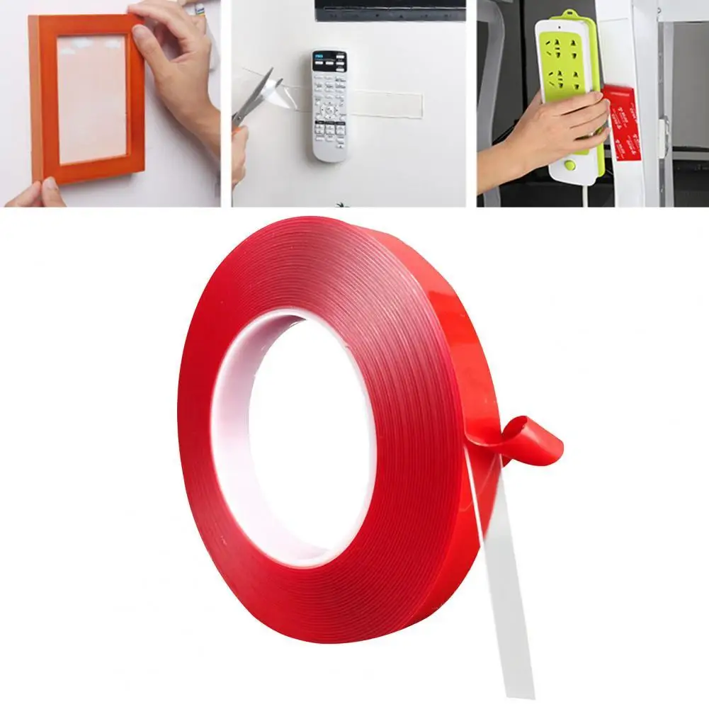 

10m Double Sided Tape Transparent Strong Adhesion Acrylic Heavy Duty Mounting Adhesive Tape for Home Office Car Repair