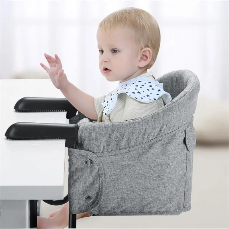 Hook on High Chair Portable Baby Highchair Foldable Travel Highchair Clips to Dining Table,Kids Feeding Chair with Safety Belt