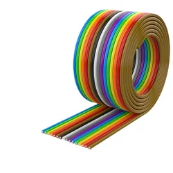 Pure Copper Color Cable 10/16/20/26/40/60 PIN Dupont Line Core Color Line Display Flat Wire Copper Pin 24AWG 28AWG