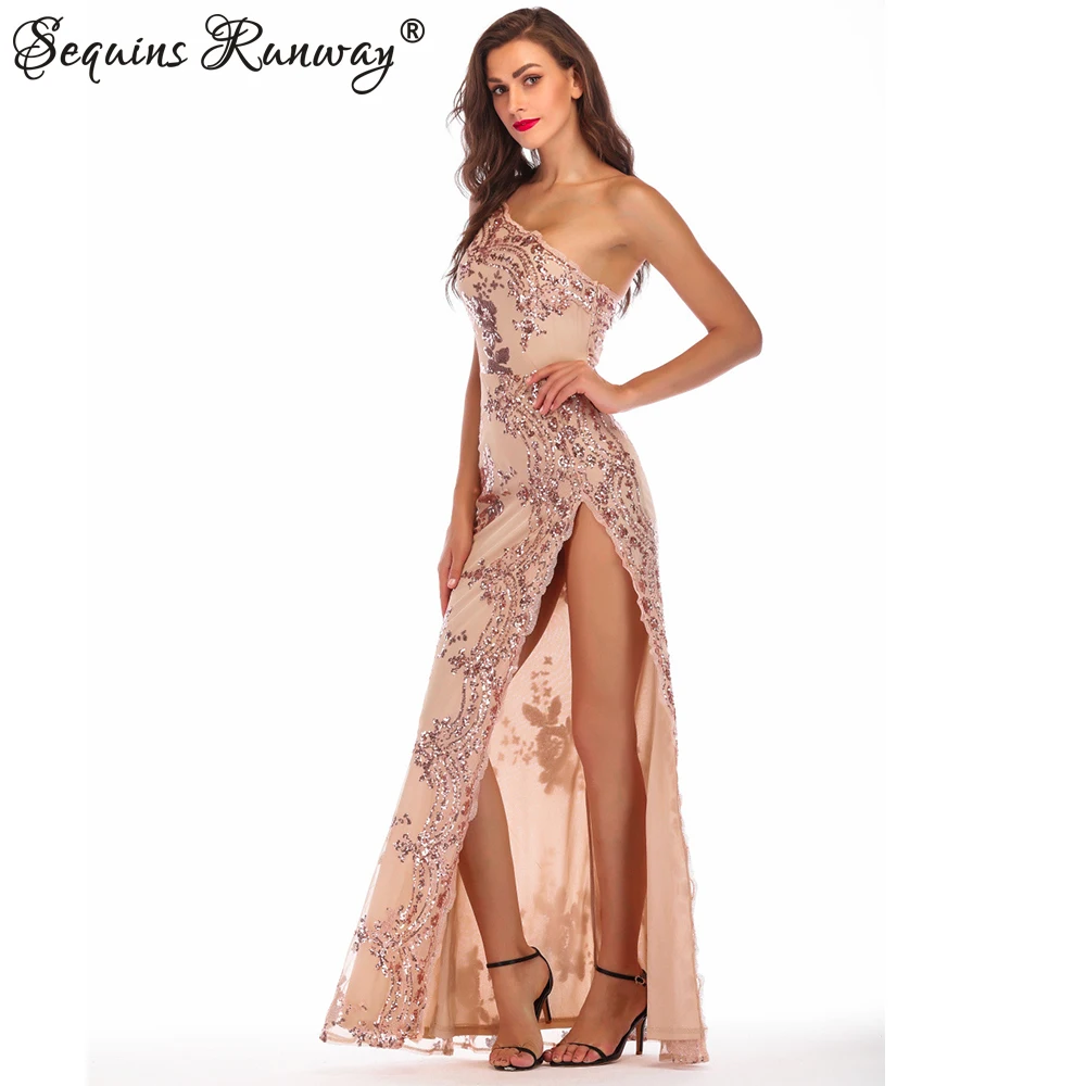 Maxivestido Sexy de lentejuelas sin hombros para mujer, vestido negro elegante, ajustado, largo, para fiesta y club nocturno