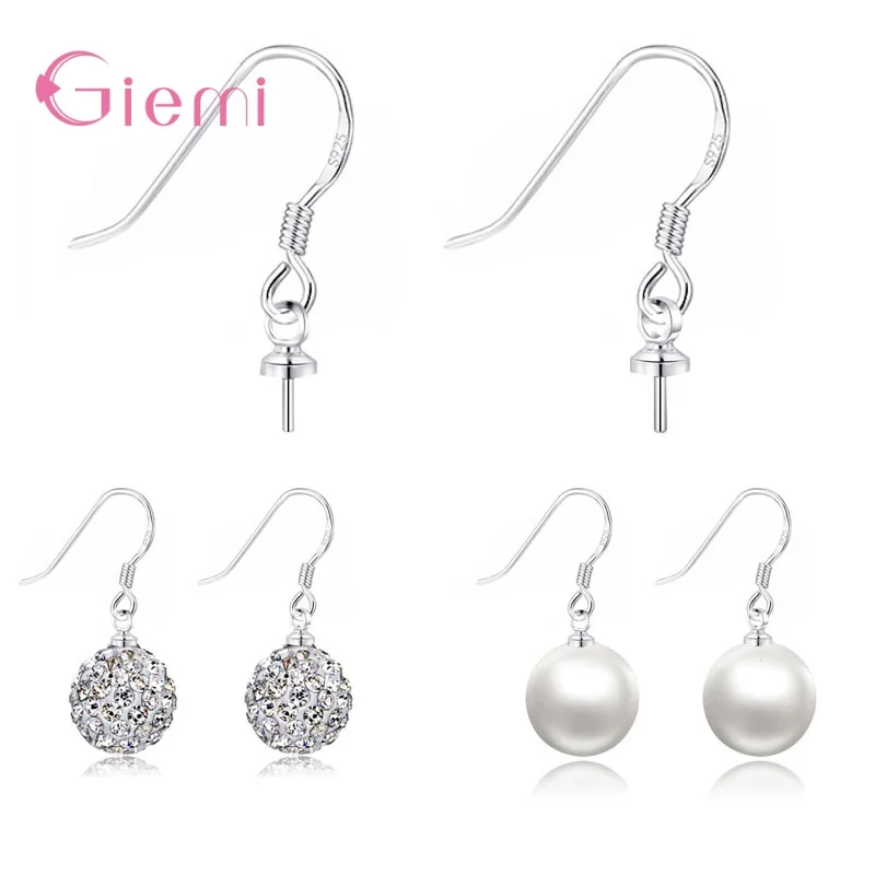 10 stücke 925 Sterling Silber Ohrring Haken Earwire Ohrringe Fitting Ohr Einstellung Basis für DIY Schmuck Machen Zubehör – Detail 3