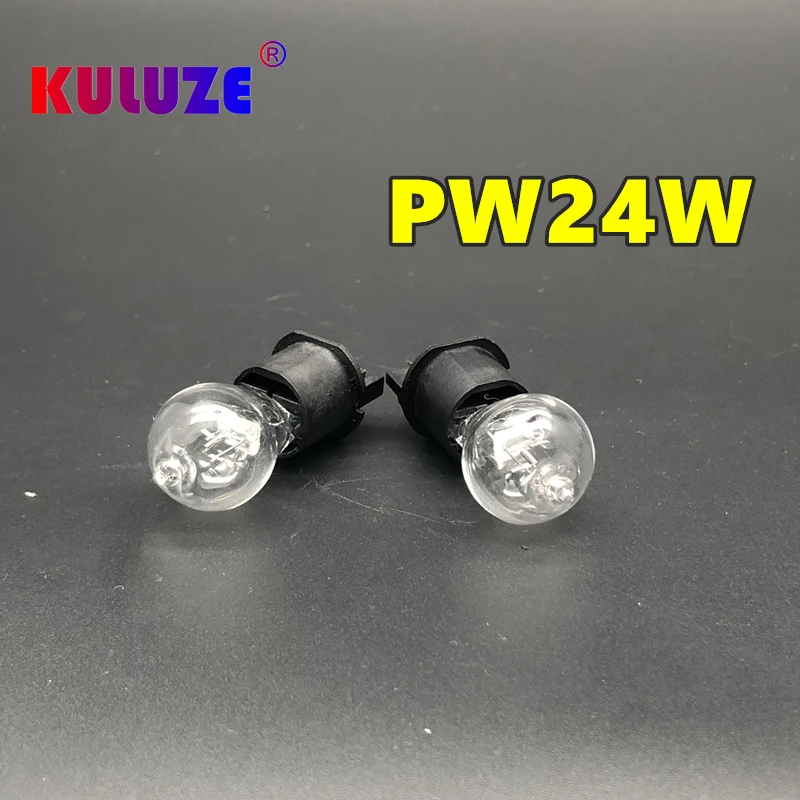 2Pcs 12V24W PW24W Halogen Lamp For Audi A4 VW CC Golf MK7 BMW F30 3 Series Skoda Yeti Daytime Running Lights DRL Warm White