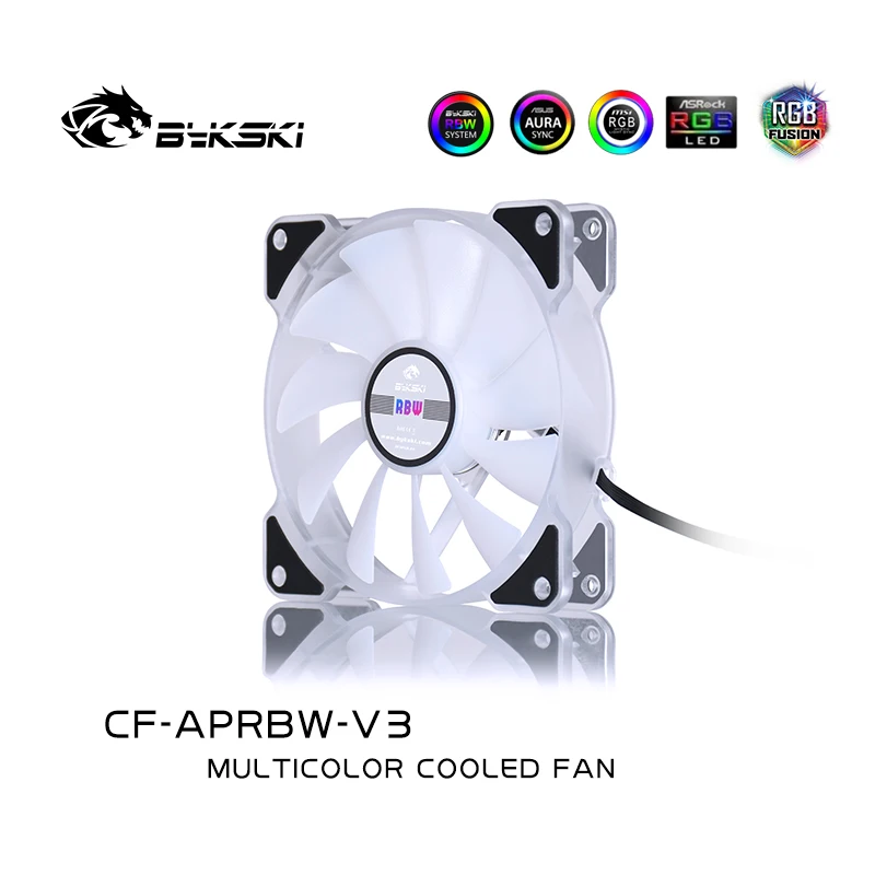 Bykski CF-APRBW-V3 Nước Làm Mát Quạt Tản Nhiệt Máy Tính PC Ốp Lưng A-RGB Quạt 120Mm LED Tản Nhiệt Làm Mát Hỗ Trợ Điều Chỉnh Tốc Độ