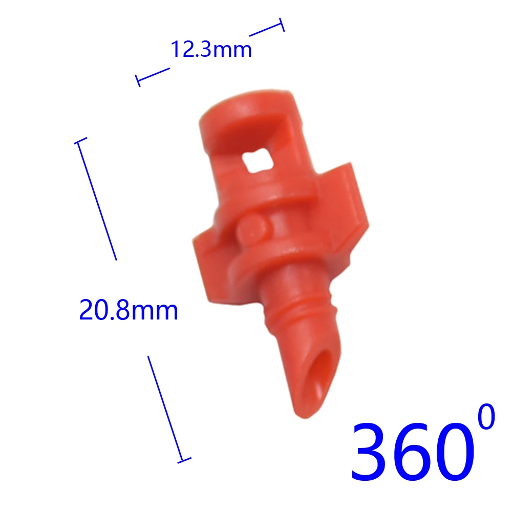 60pcs 90° 180° 360° Angle Simple Refraction Sprinkler Nozzle Head High Quality Garden Fruit Tree Irrigation Misting Nozzle