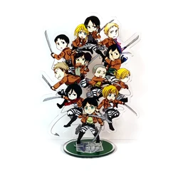 Shingeki no Kyojin cute version Eren Mikasa Levi Erwin Hange GM acrylic stand figure model cake topper anime