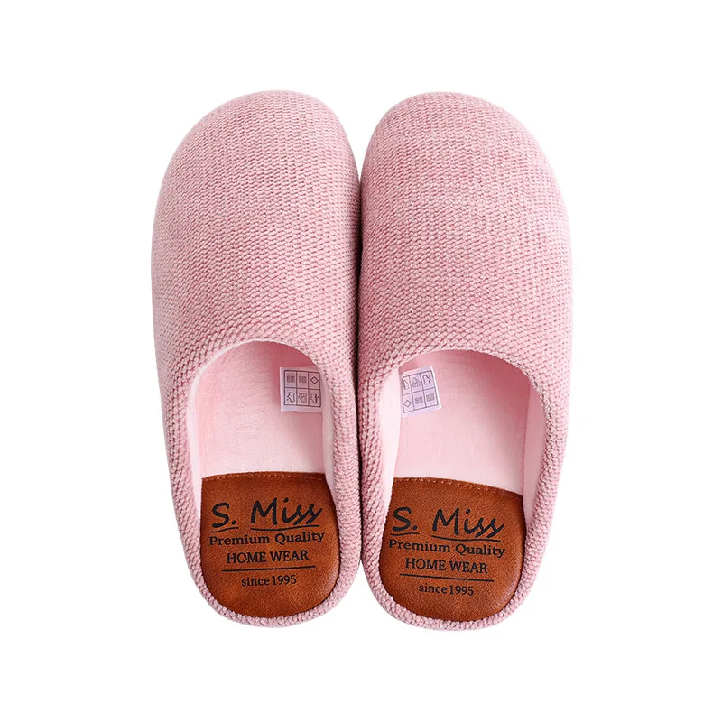 Youpin novo inverno chinelos de algodão quente homem sapatos mulher antiderrapante respirável, transpiração, pele-amigável pelúcia chinelos de sola grossa