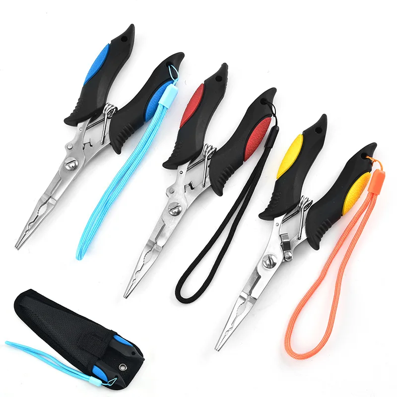 Stainless steel multifunctional pointed nose fishing pliers Tackle Tool Cutting Fish Use Tongs Multifunction Scissors