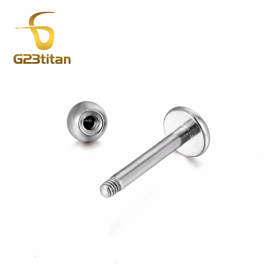 4-12mm 16G Titanium Labret Stud Gothic Ear Cartilage Tragus Helix Piercing Nose Earring Medusa Ring Hypoallergenic Body Jewelry