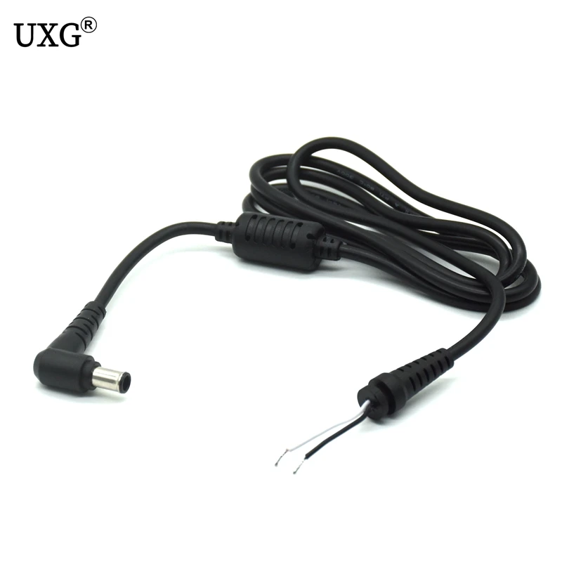 DIY DC 6.5 X 4.4 6.0*4.4mm Power Supply Plug Connector With Cord / Cable For Sony Vaio Laptop Power Adapter Charger 1.2m 4ft