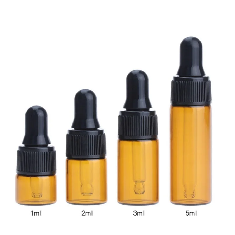 

Mini Glass Dropper Bottles Amber Reagent Pipettes Bottle Cosmetic Aromatherapy Essential Oil Dropper Cosmetic Container Bottle