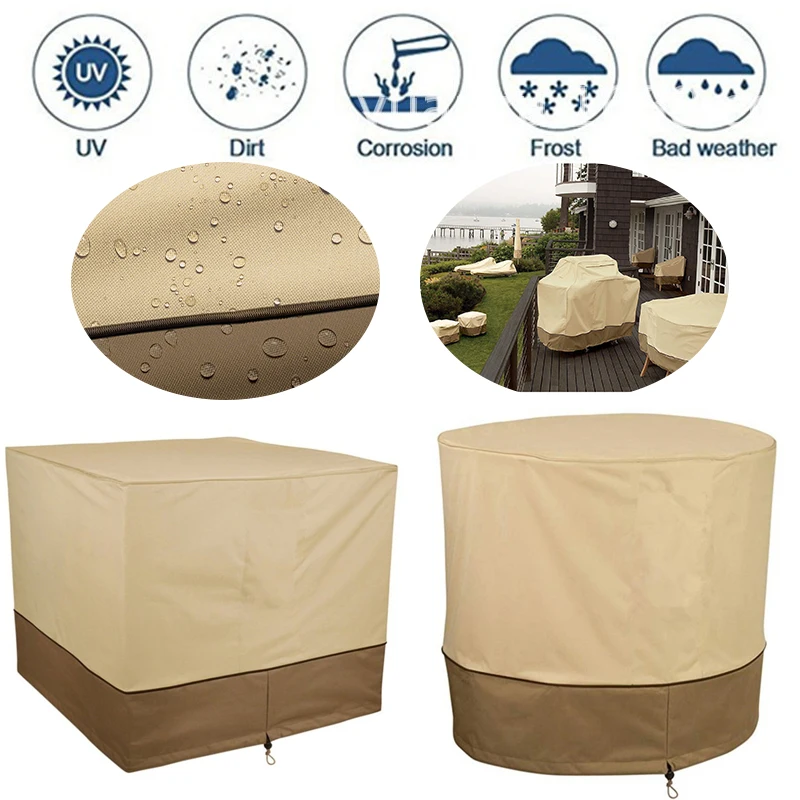 

Outdoor Air Conditioner Dust Cover Square/Round Air Conditioner Outer Unit Vertical Air Conditioner Waterproof Protective Cover