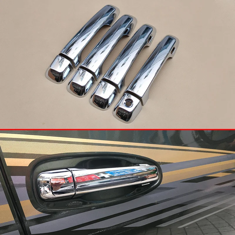 Accessories For Toyota Land Cruiser 200 2016-2021 Chrome Exterior Smart Side Door Handle Cover Molding Trim 8PCS