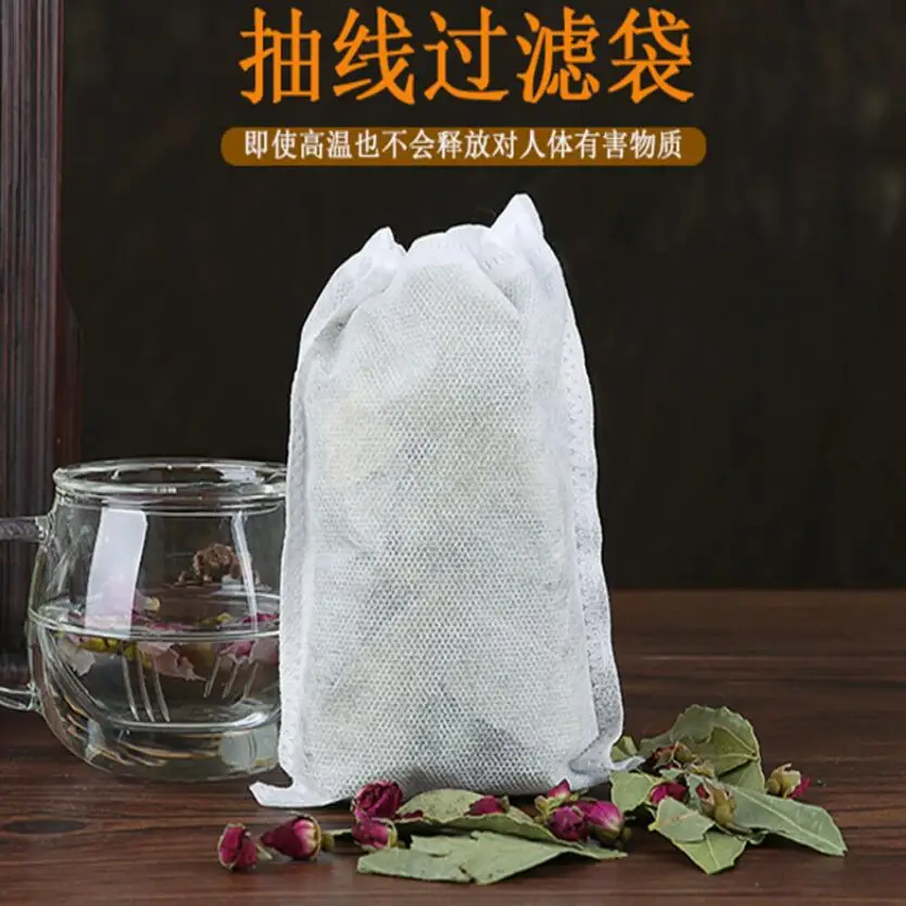 500Pcs Tea bags 8 X10 10X12 CM Empty Scented TeaBags With String Heal Seal Filter Disposable Tea Bags for Herb Loose Tea