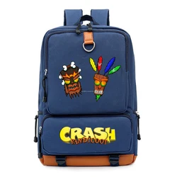 Sac à dos Game Crash Bandicoot pour garçons et filles, sac à dos scolaire pour adolescents, sac à dos de voyage pour enfants, 03