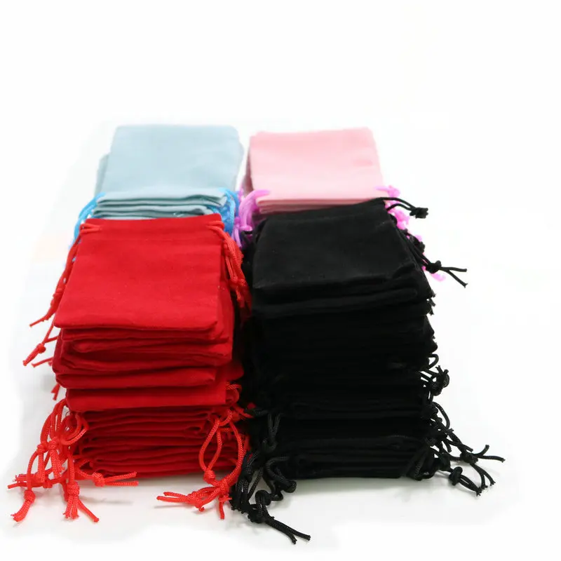 

Jewelry Casket 100pcs 5x7cm Velvet Drawstring Bag/jewelry Bags,christmas/wedding