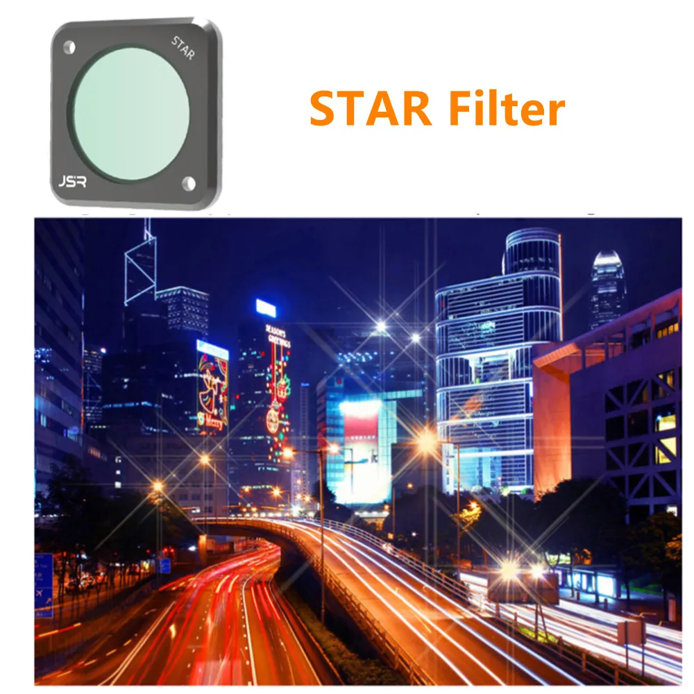 Glass UV CPL Star Night Macro 10X Lens Filter Protector Cap Close up for DJI Action 2 Camera Action2