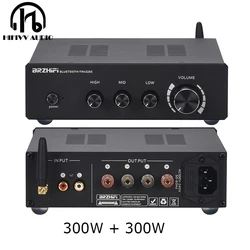 Bluetooth 5.0 Class D TPA3255 of Digital Amplifier 2.0CH home audio sytem 300W+300W