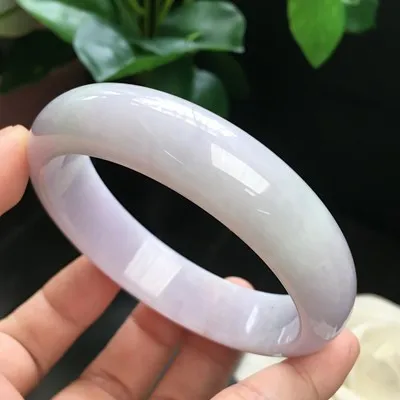 

Natural Burmese Jadeite 54-64mm Light Purple Bracelet Elegant Princess Jewelry For Mom For Girlfriend