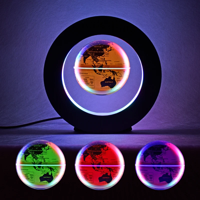 Multi-Color Changing Magnetic Levitation Globe Great Fathers Students Business Boyfriend Birthday Gift for Home Desk Decoration