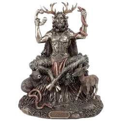 Cernunnos Sitting Statue Celtic God Figure Underworld Statue for Outdoor Lawn Yard Decorations Tabletop Ornament Resin Sculpture