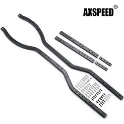 AXSPEED Black Steel 6x6 Chassis Frame Rails Beam  for Axial 90027 90028 SCX10 II 90046 90047 1/10 RC Crawler Car Upgrades Parts