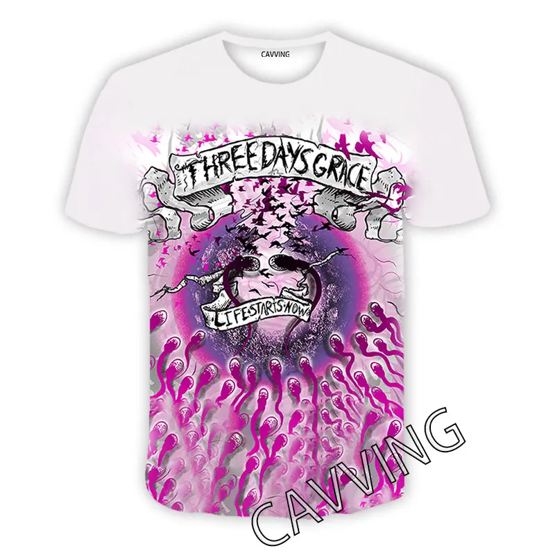 New Fashion Women/Men's 3D Print  Three Days Grace Band  Casual T-shirts  Hip Hop Tshirts Harajuku Styles Tops Clothing