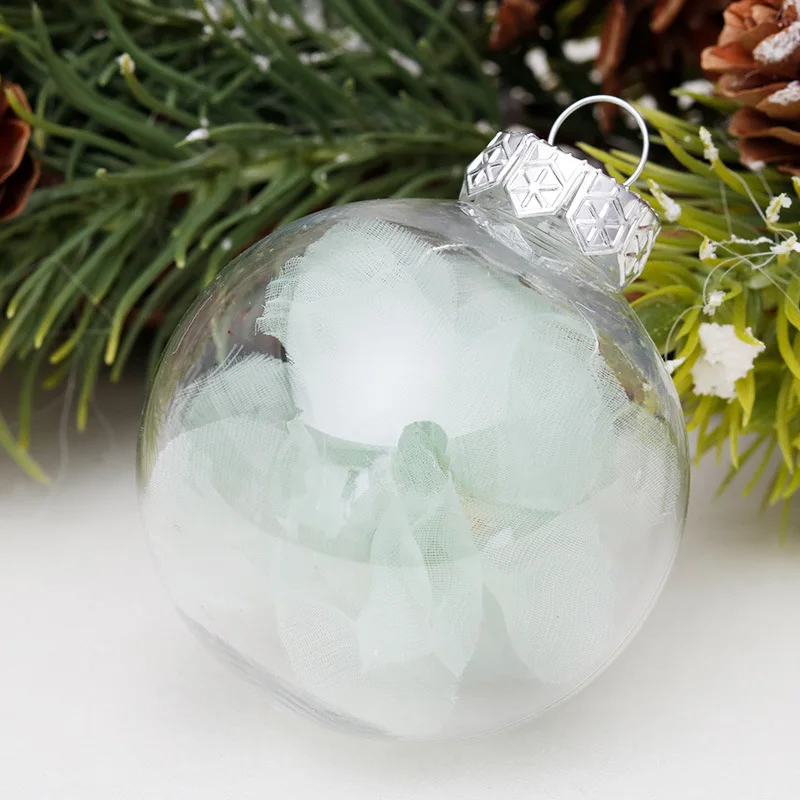 Transparent Plastic Christmas Ball Ornaments, Xmas Decor, Xmas Ornaments, Festive Party Supplies,24Pc Set