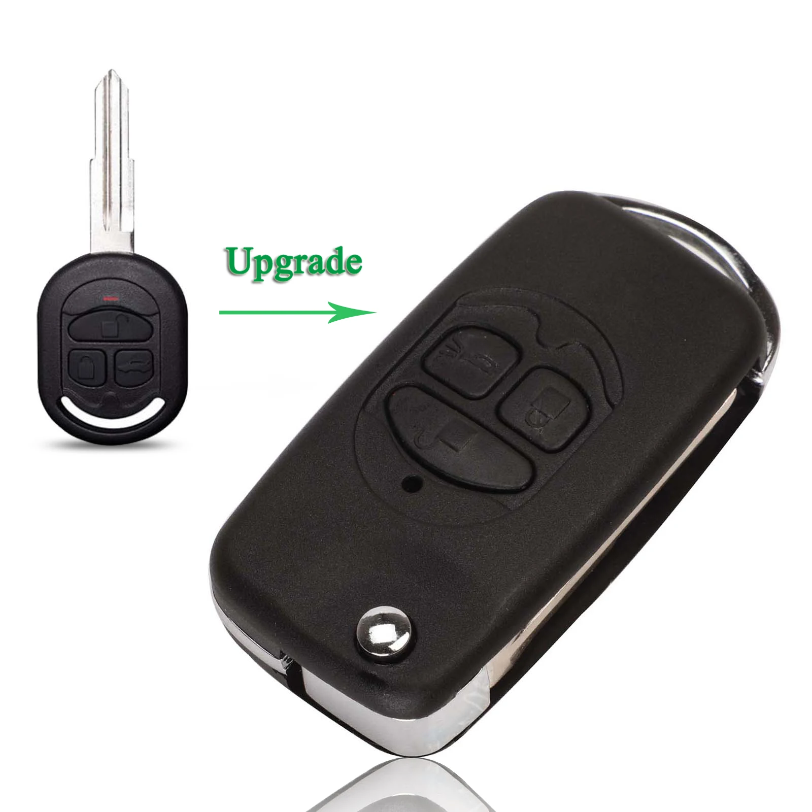 Bilchave 3 pulsanti modificato Flip Remote Car Key Shell Fob per Chevrolet Lacetti Optra Nubira Vehicle Pocket Alarm 2005 - 2009