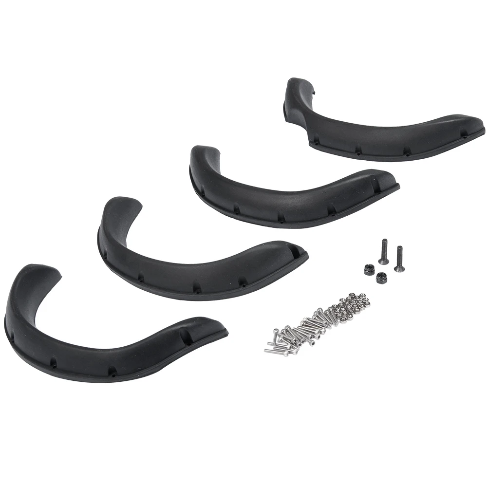 AXSPEED 4Pcs Rubber Fender Flares Prevent Scratch Wheel Eyebrow for Tamiya TF2 Mojave 1/10  RC Crawler Body Parts