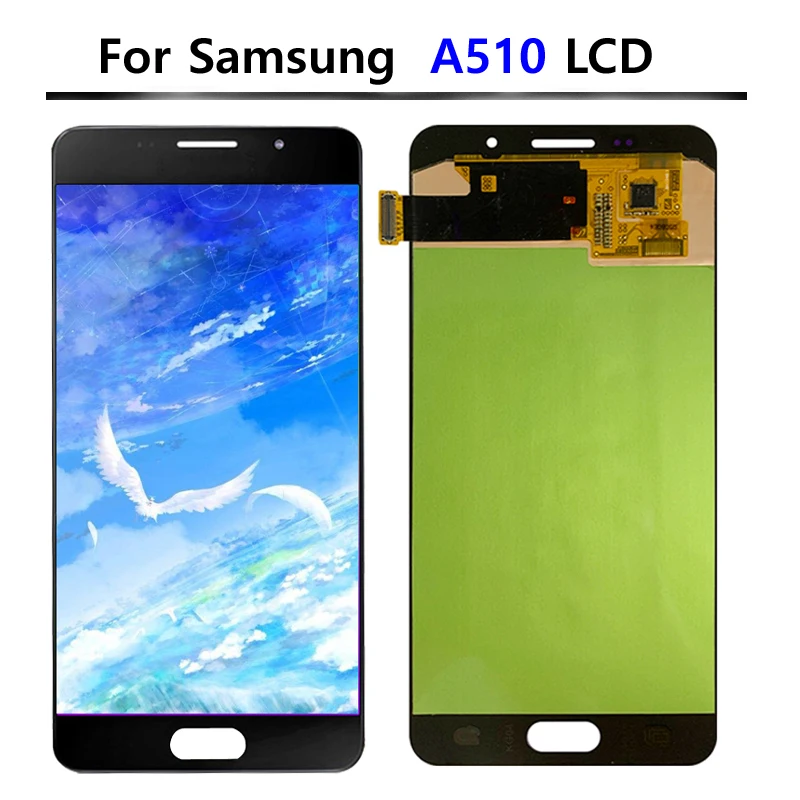 Tested A510F LCD For SAMSUNG Galaxy A5 2016 A510 A510FD A510M A510Y LCD Display Touch Screen Digitizer Assembly Repair Parts