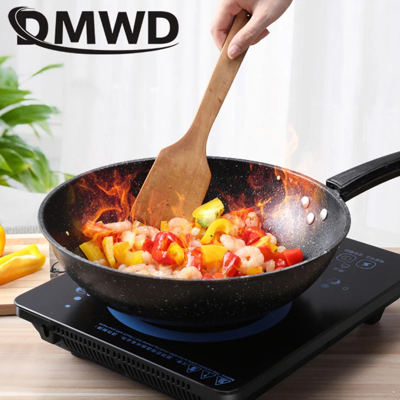 DMWD Electric 2200W 220V Touch Control Induction Cooker Electromagnetic Oven Hot Pot Heating Stove Adjustable 8 Mode EU US