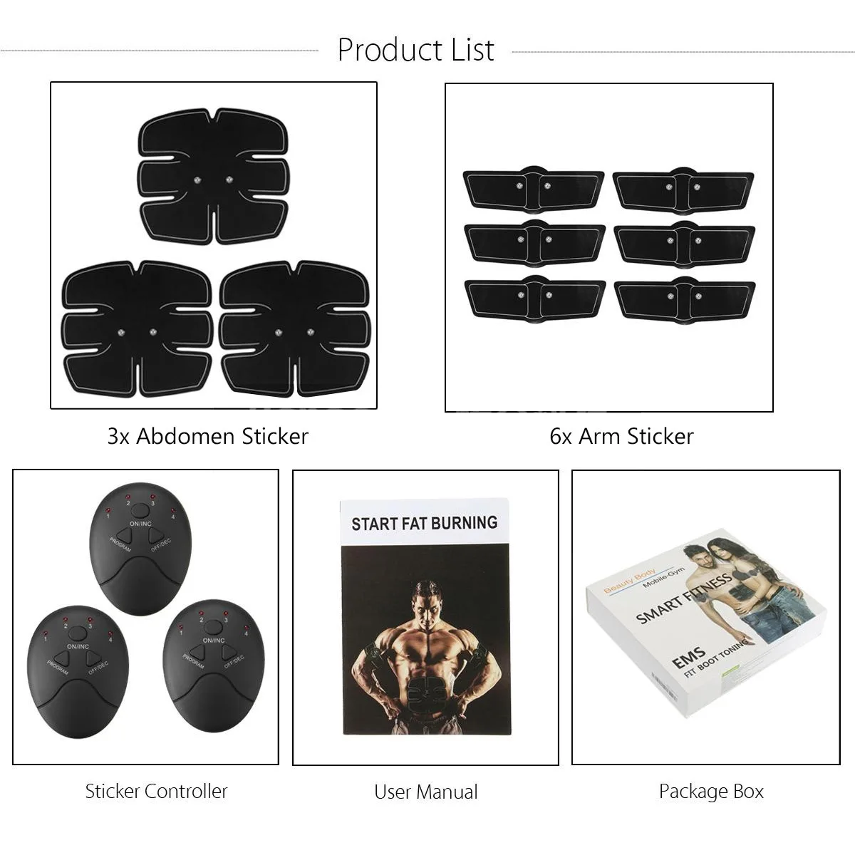 Ks-a002 black six muscle training abdominal toning instrument lazy man exercise fitness massage abdominal muscle tape