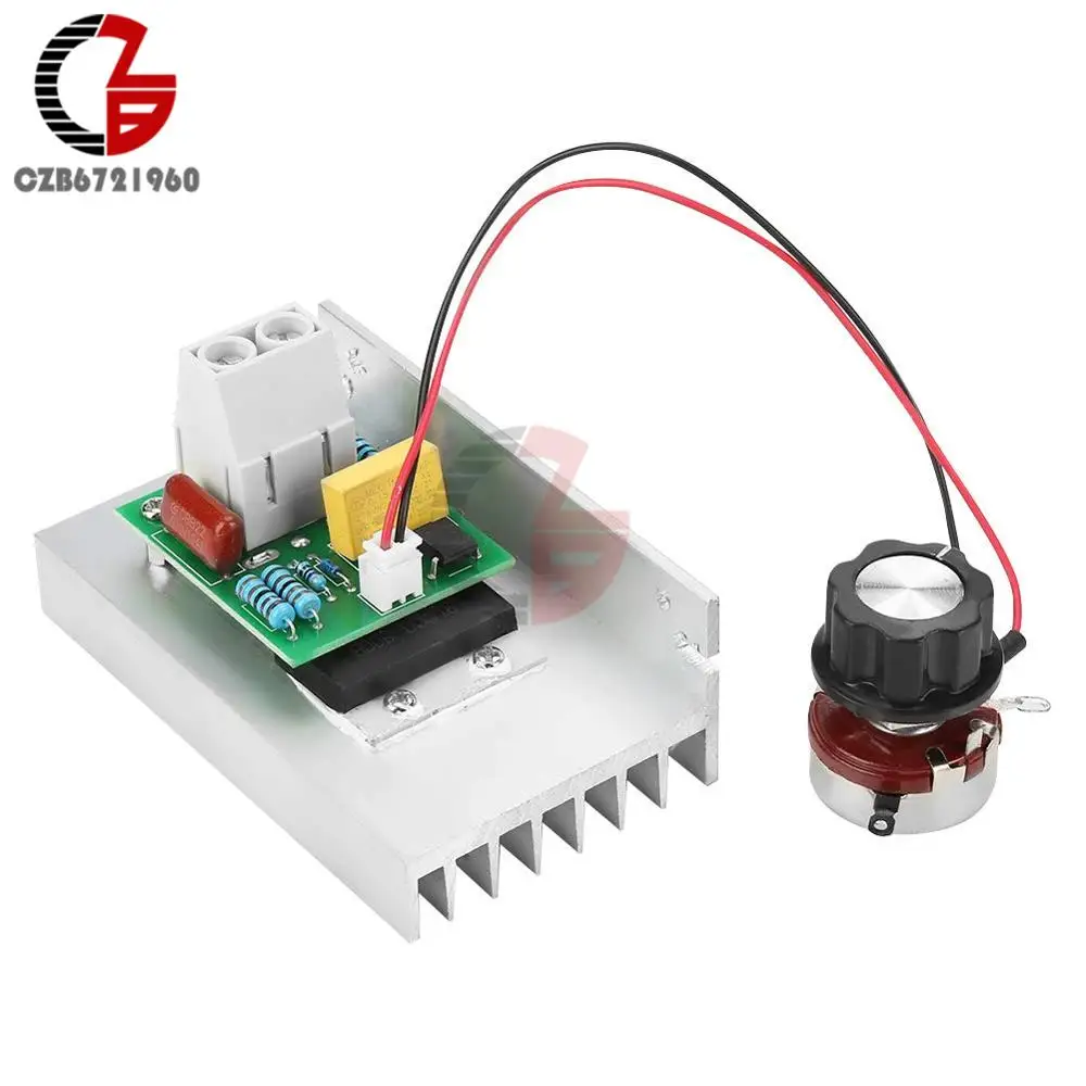 AC Motor Speed Controller 10000W 220V SCR Electric Voltage Regulator Dimmer Motor Speed Temperature Voltage Controller